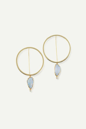 Hook round pendulum earring