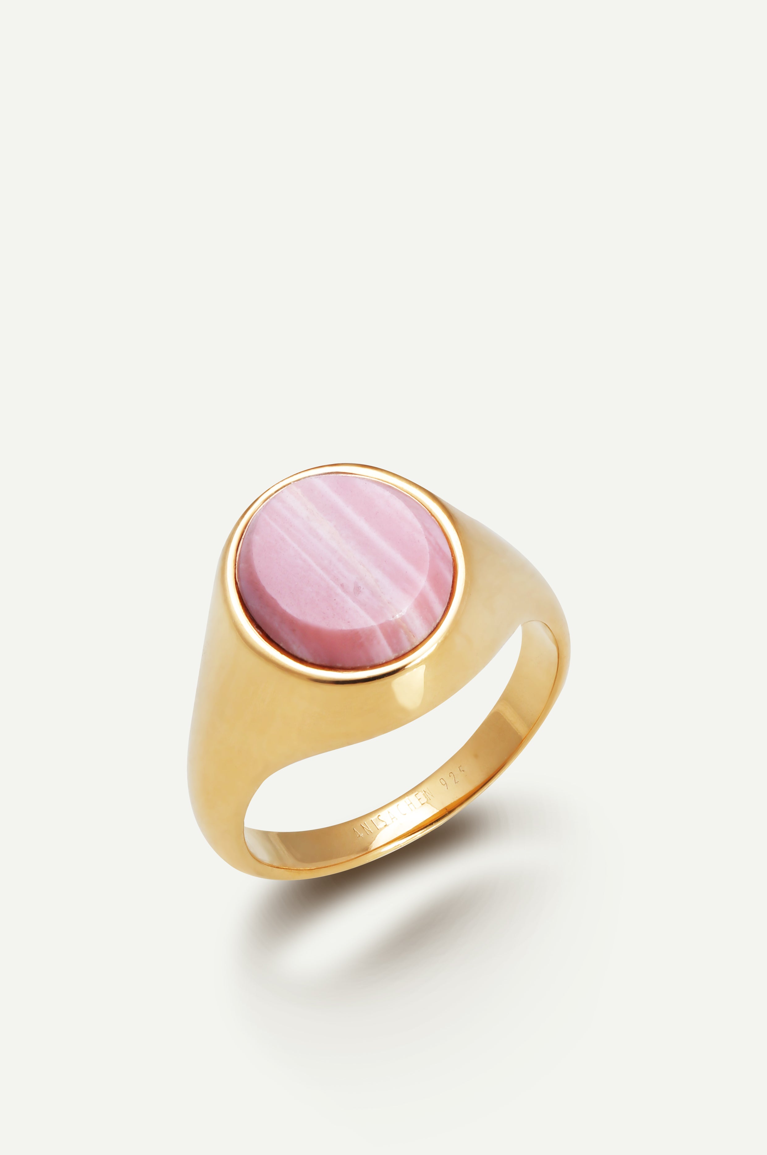 Pink Opal Signet Ring